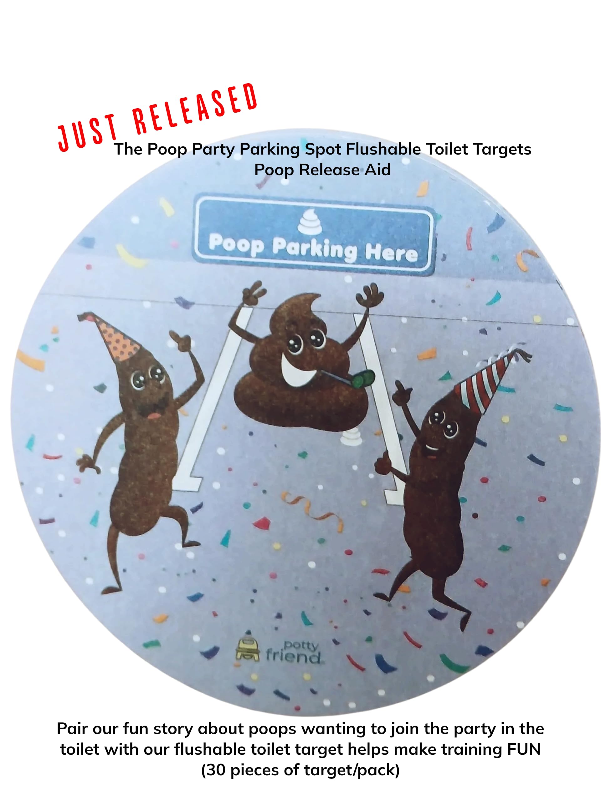 Poop Party Flushable Toilet Target Poop Release Aid for Potty Training