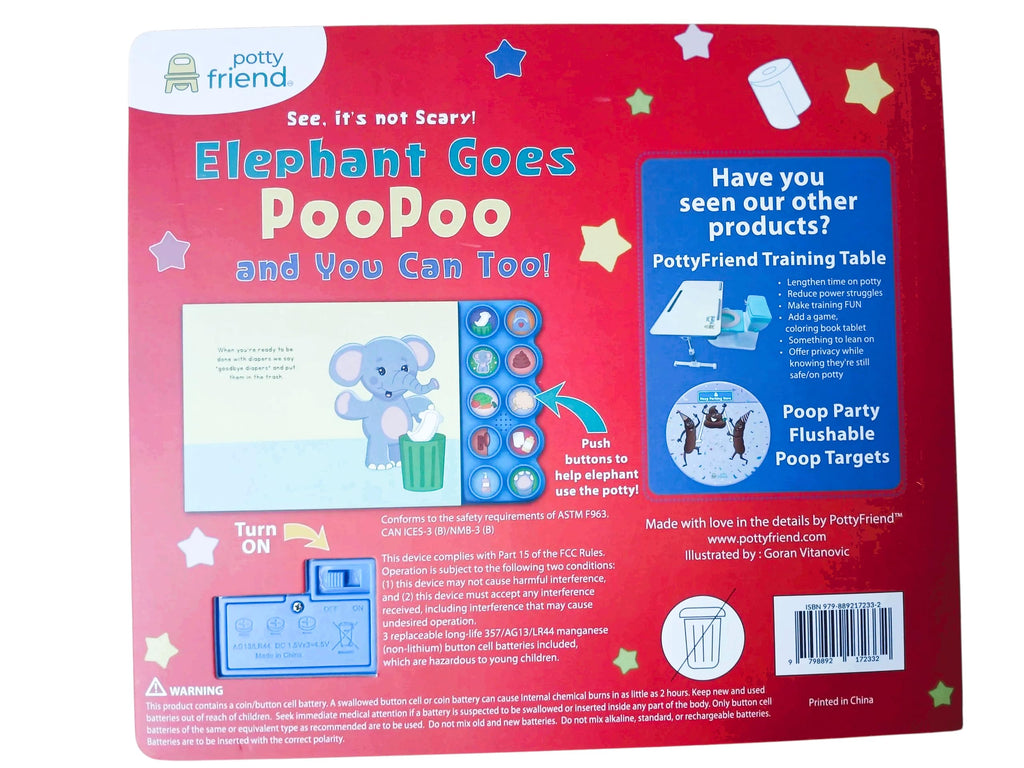 See, It's Not Scary: Elephant Goes PooPoo and You Can Too! (Mom's Choice Gold Award Recipient) Potty Training Interactive Board Book