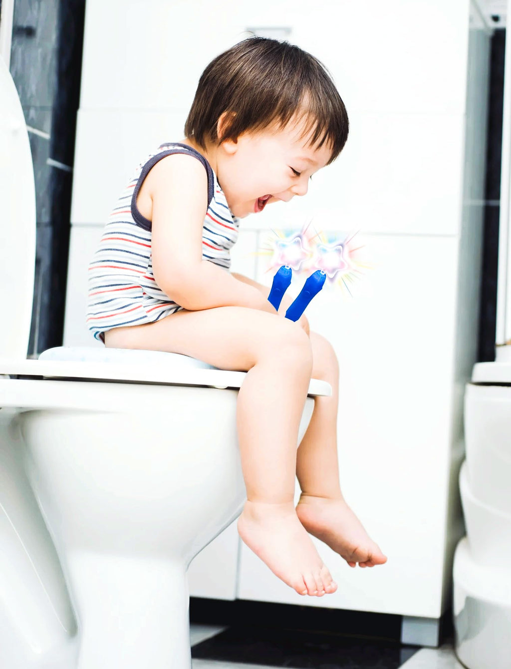 Potty Training Sensory Release Wand Set (Blue or Pink)