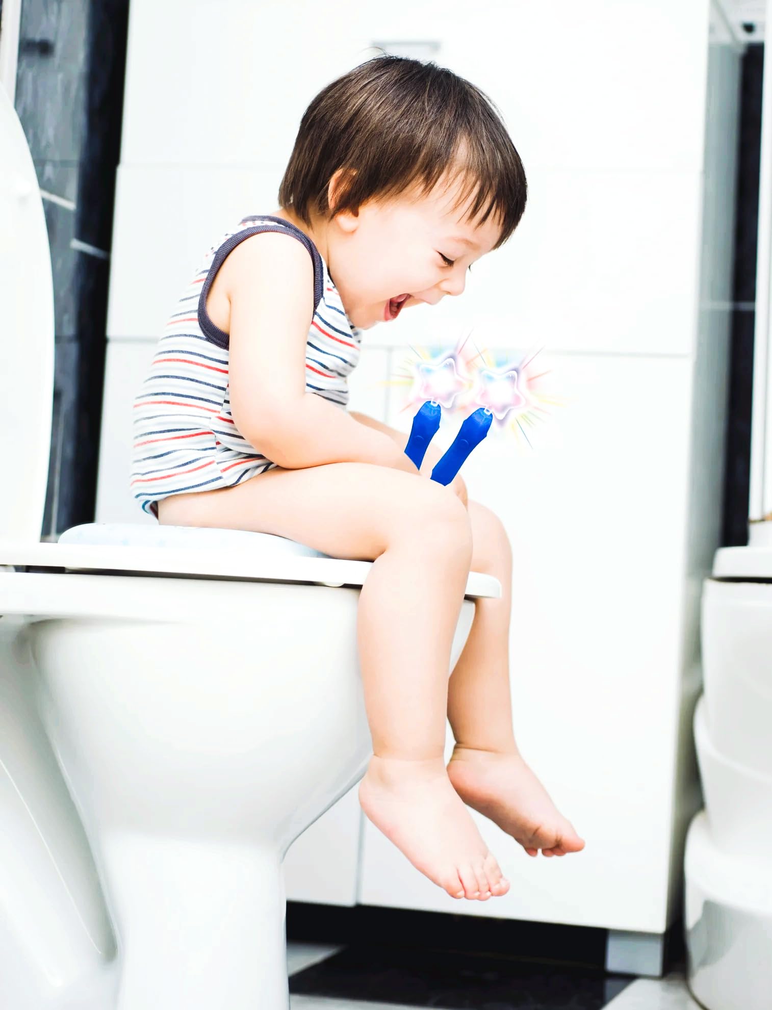 Potty Training Sensory Release Wand Set (Blue or Pink)