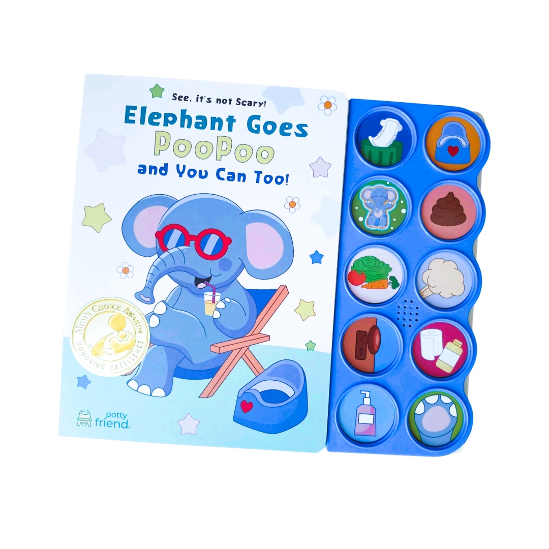 See, It's Not Scary: Elephant Goes PooPoo and You Can Too! (Mom's Choice Gold Award Recipient) Potty Training Interactive Board Book