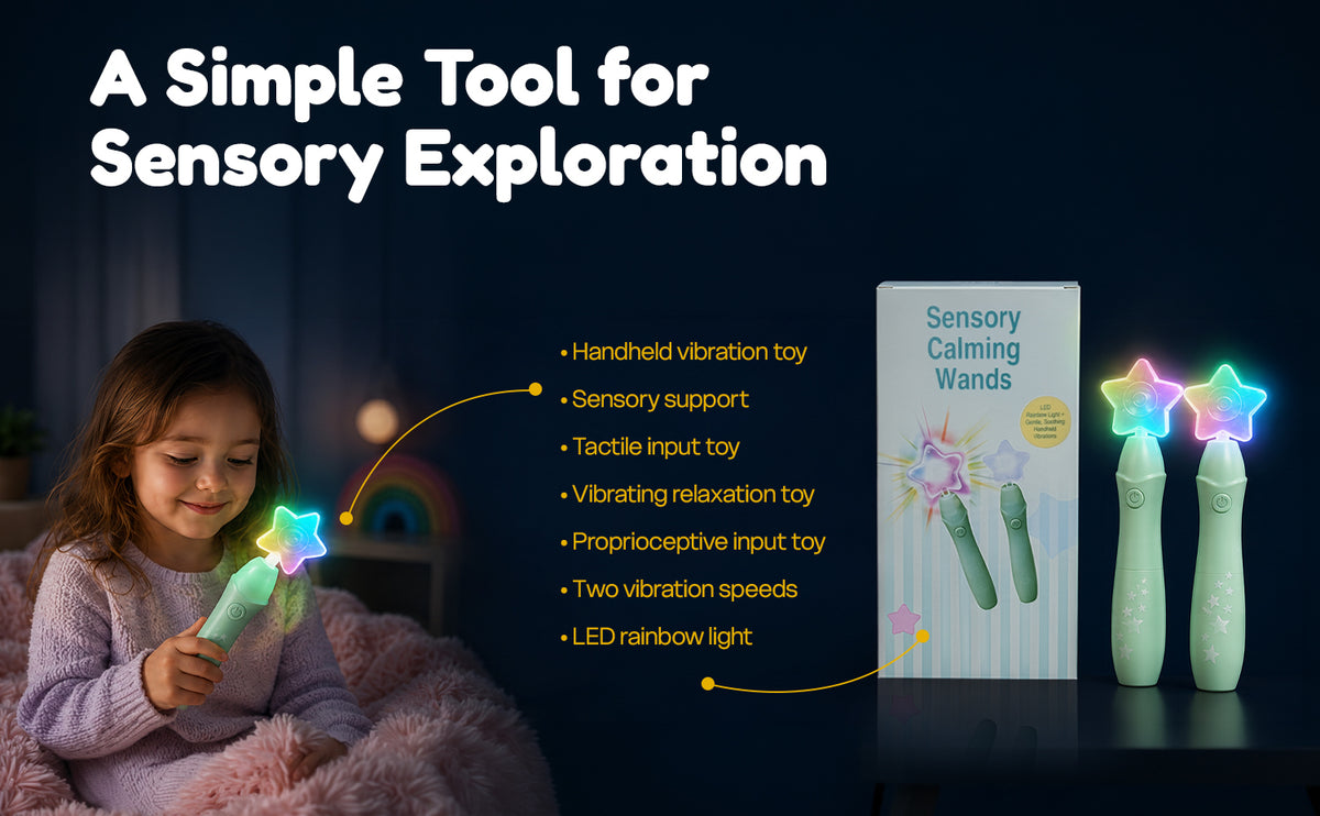 Potty Training Sensory Calming Wand Set (Blue, Pink, or Green)