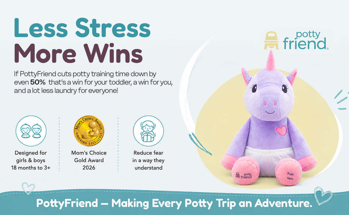 PottyFriend Interactive Potty Training Plush Stuffed Animal Friend 9 Unique Potty Training Phrases Live Simulation Fun Toddler Toilet Toys for Girls & Boys 18 Months to 3+ (Elephant, Unicorn, Dino)
