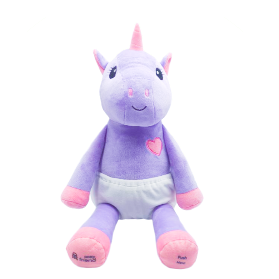 PottyFriend Interactive Potty Training Plush Stuffed Animal Friend 9 Unique Potty Training Phrases Live Simulation Fun Toddler Toilet Toys for Girls & Boys 18 Months to 3+ (Elephant, Unicorn, Dino)