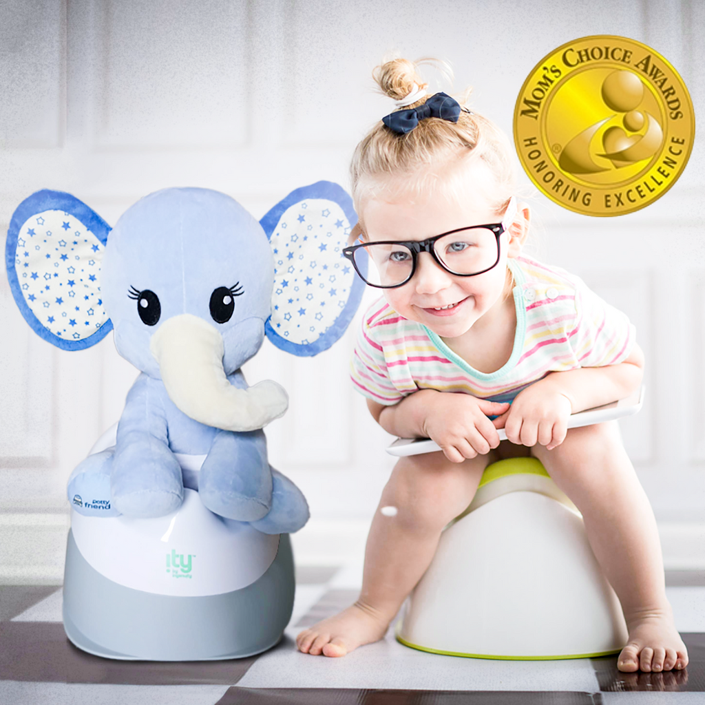 PottyFriend Interactive Potty Training Plush Stuffed Animal Friend 9 Unique Potty Training Phrases Live Simulation Fun Toddler Toilet Toys for Girls & Boys 18 Months to 3+ (Elephant, Unicorn, Dino)