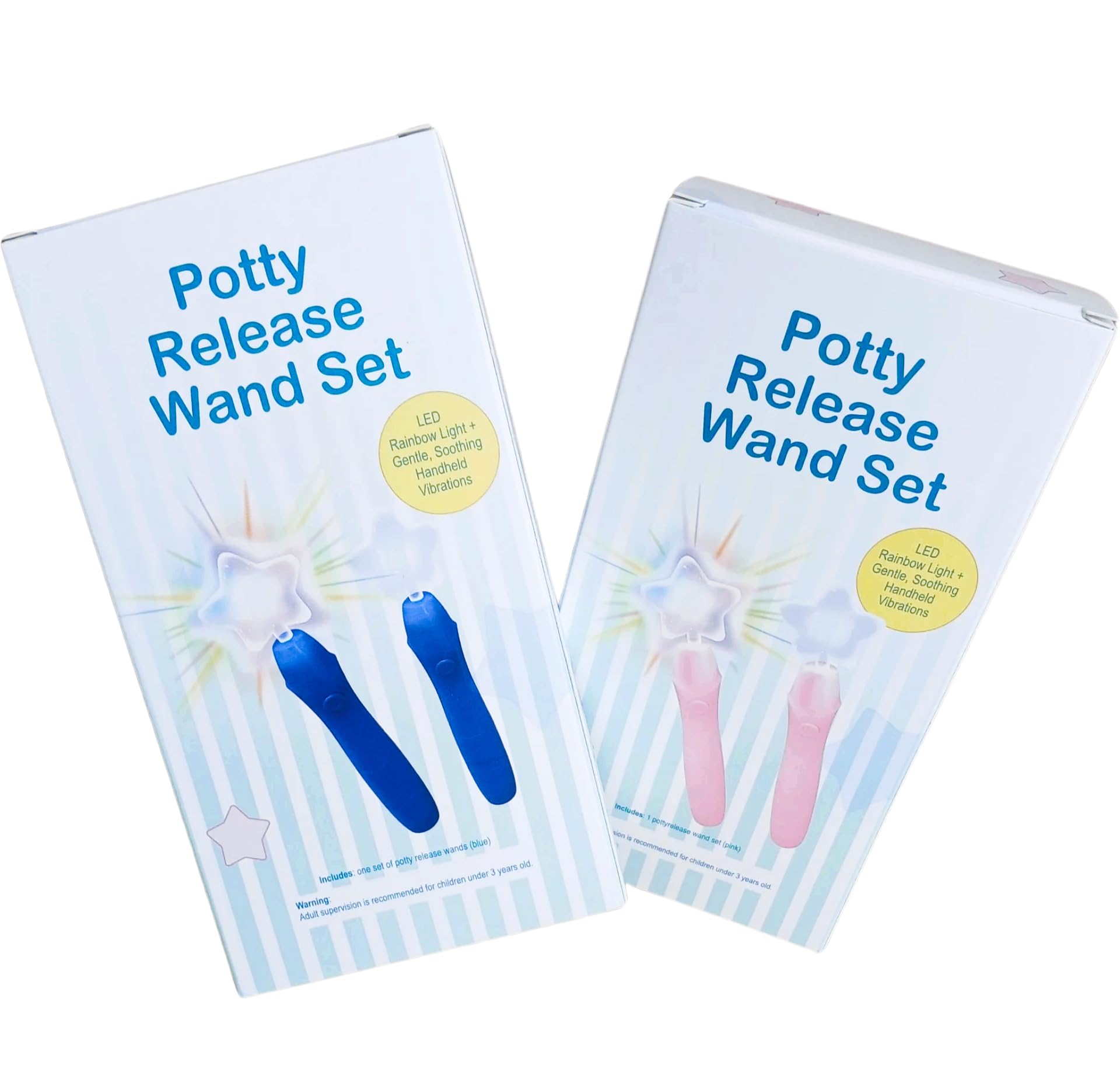 Potty Training Sensory Release Wand Set (Blue or Pink)