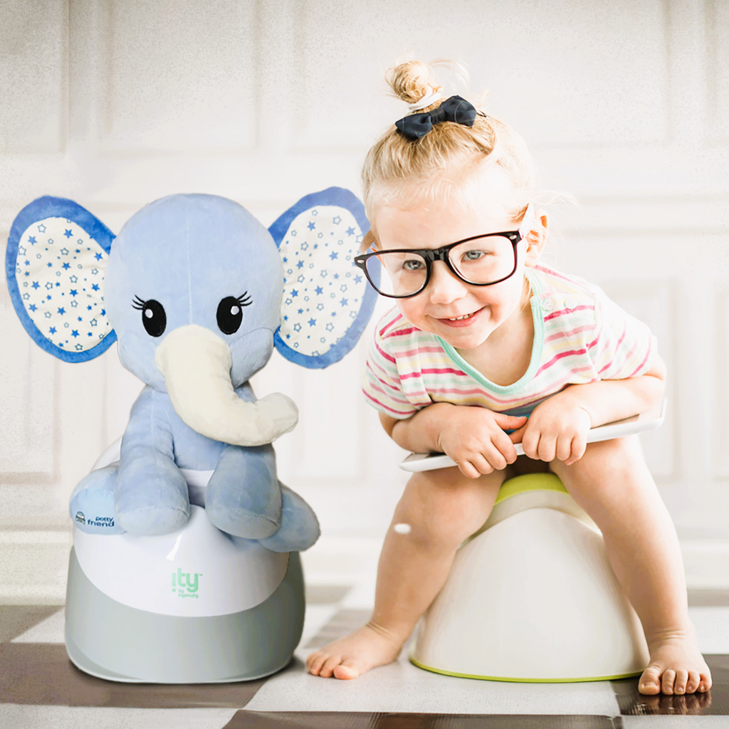 PottyFriend Interactive Potty Training Plush Stuffed Animal Friend 9 Unique Potty Training Phrases Live Simulation Fun Toddler Toilet Toys for Girls & Boys 18 Months to 3+ (Elephant, Unicorn, Dino)