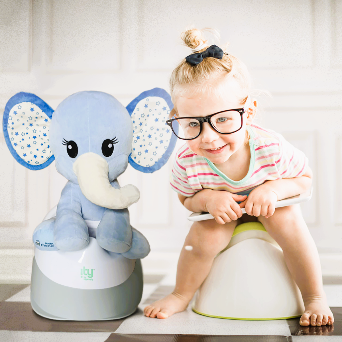 PottyFriend Interactive Potty Training Plush Stuffed Animal Friend 9 Unique Potty Training Phrases Live Simulation Fun Toddler Toilet Toys for Girls & Boys 18 Months to 3+ (Elephant, Unicorn, Dino)