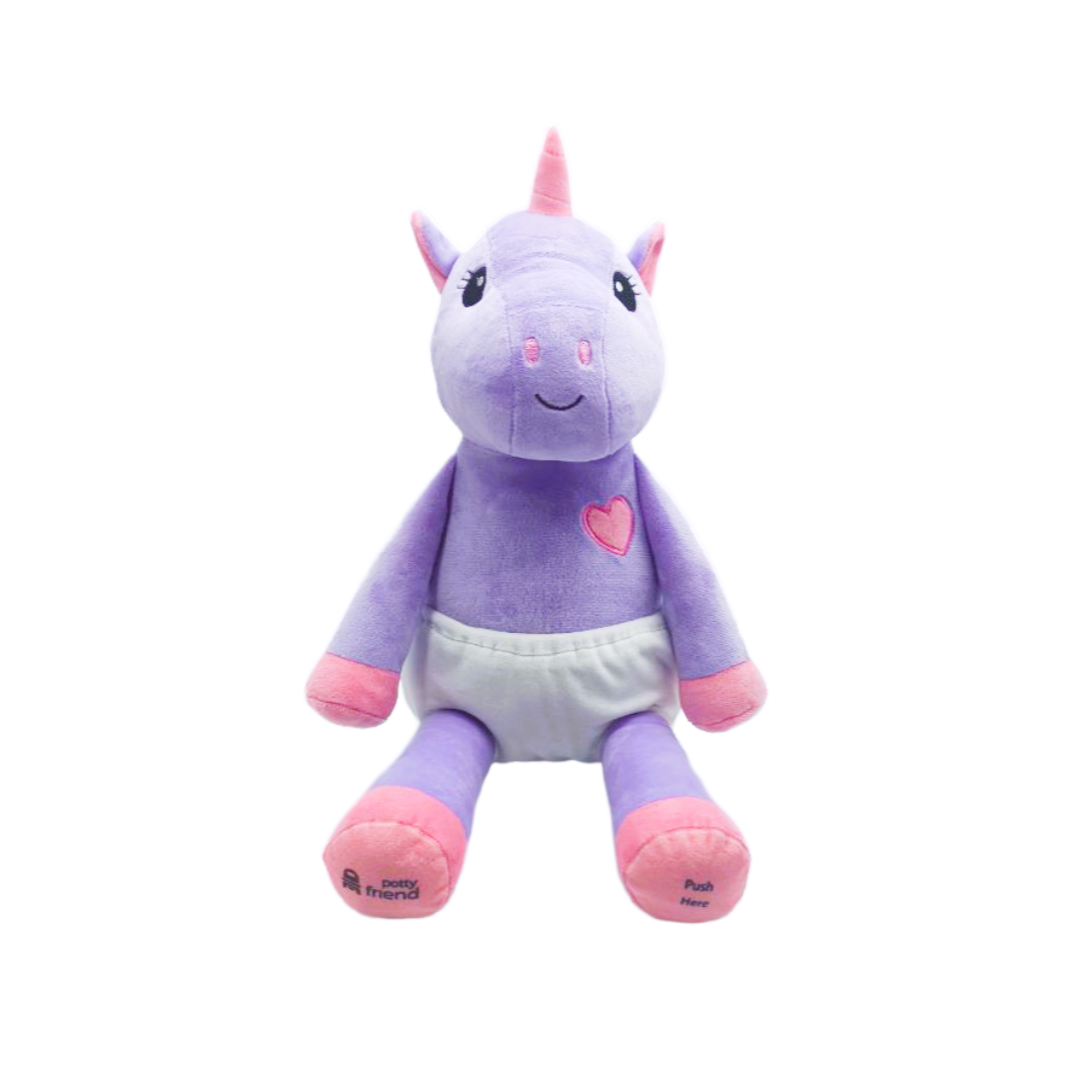 PottyFriend Interactive Potty Training Plush Stuffed Animal Friend 9 Unique Potty Training Phrases Live Simulation Fun Toddler Toilet Toys for Girls & Boys 18 Months to 3+ (Elephant, Unicorn, Dino)
